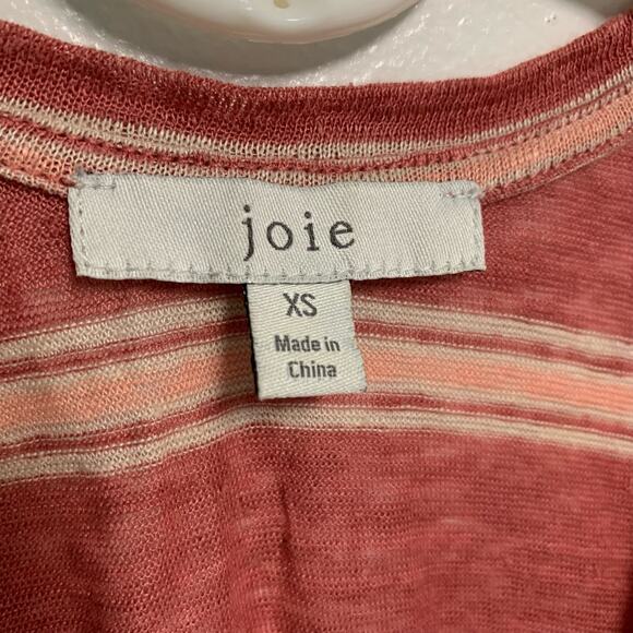Joie Striped Razorback Twist Linen Tank Top Size XS - Picture 4 of 6